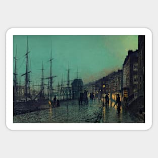 Shipping on the Clyde by John Atkinson Grimshaw Sticker